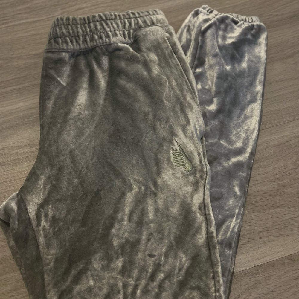Vintage Velour Nike Gray Sweatpants Relaxed Fit Joggers